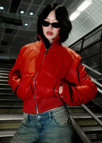 Model wearing MENINA NOIR rounded oval acetate eyewear in black
